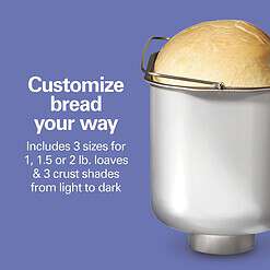 Hamilton Beach Bread Maker Machine, Digital, Programmable, 2 lb Capacity, Black