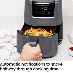 CHEFMAN 2 Qt Mini Air Fryer – Digital Space-Saving Compact Air Fryer, Grey