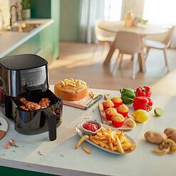 PHILIPS 3000 Series Air Fryer Essential Compact with Rapid Air Technology, 13-in-1 Cooking Functions, 4.1L capacity, Black