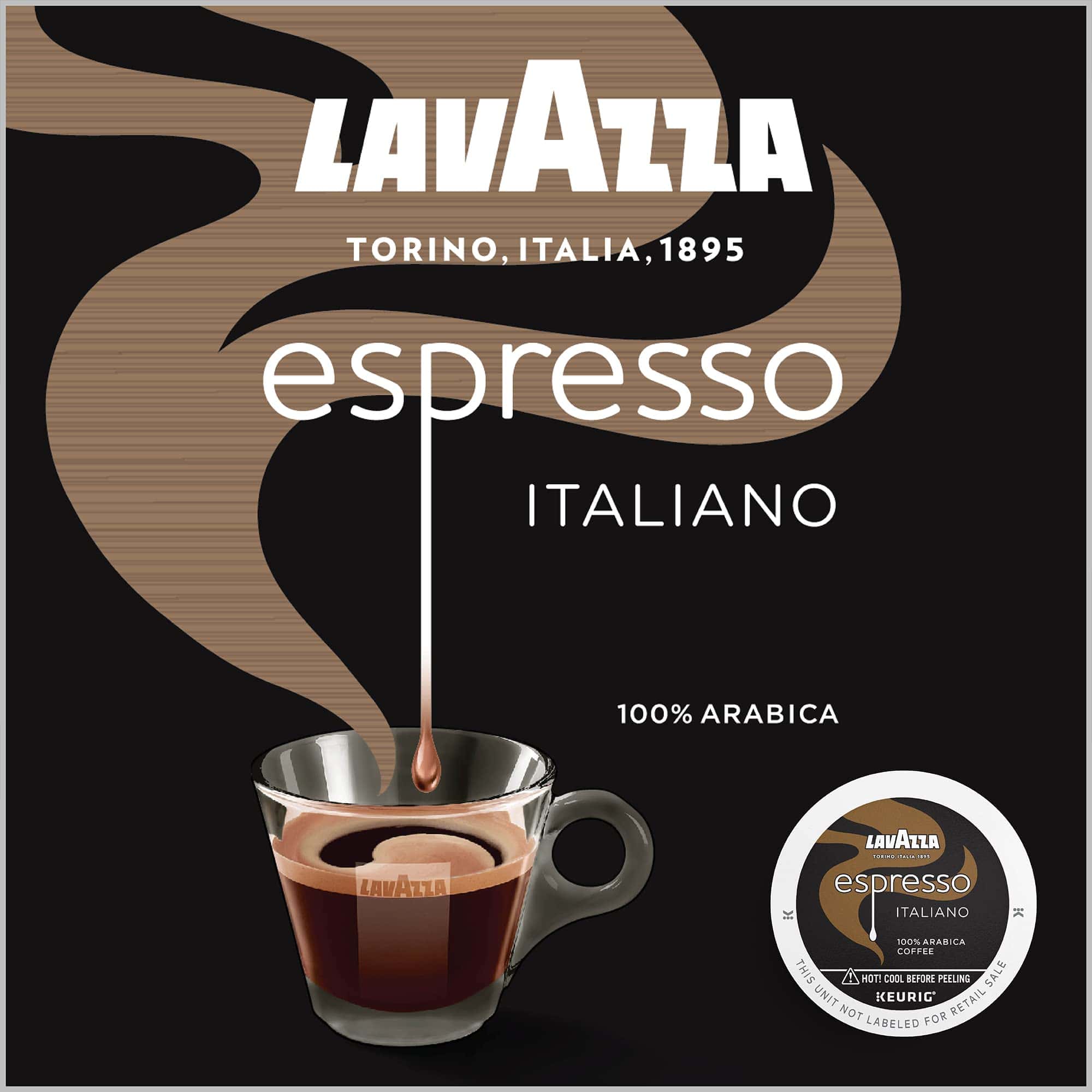 Lavazza Espresso Italiano Single-Serve Coffee K-Cups for Keurig Brewer, Medium Roast, Value Pack, 10 Count (Pack of 6) (Packaging May Vary)