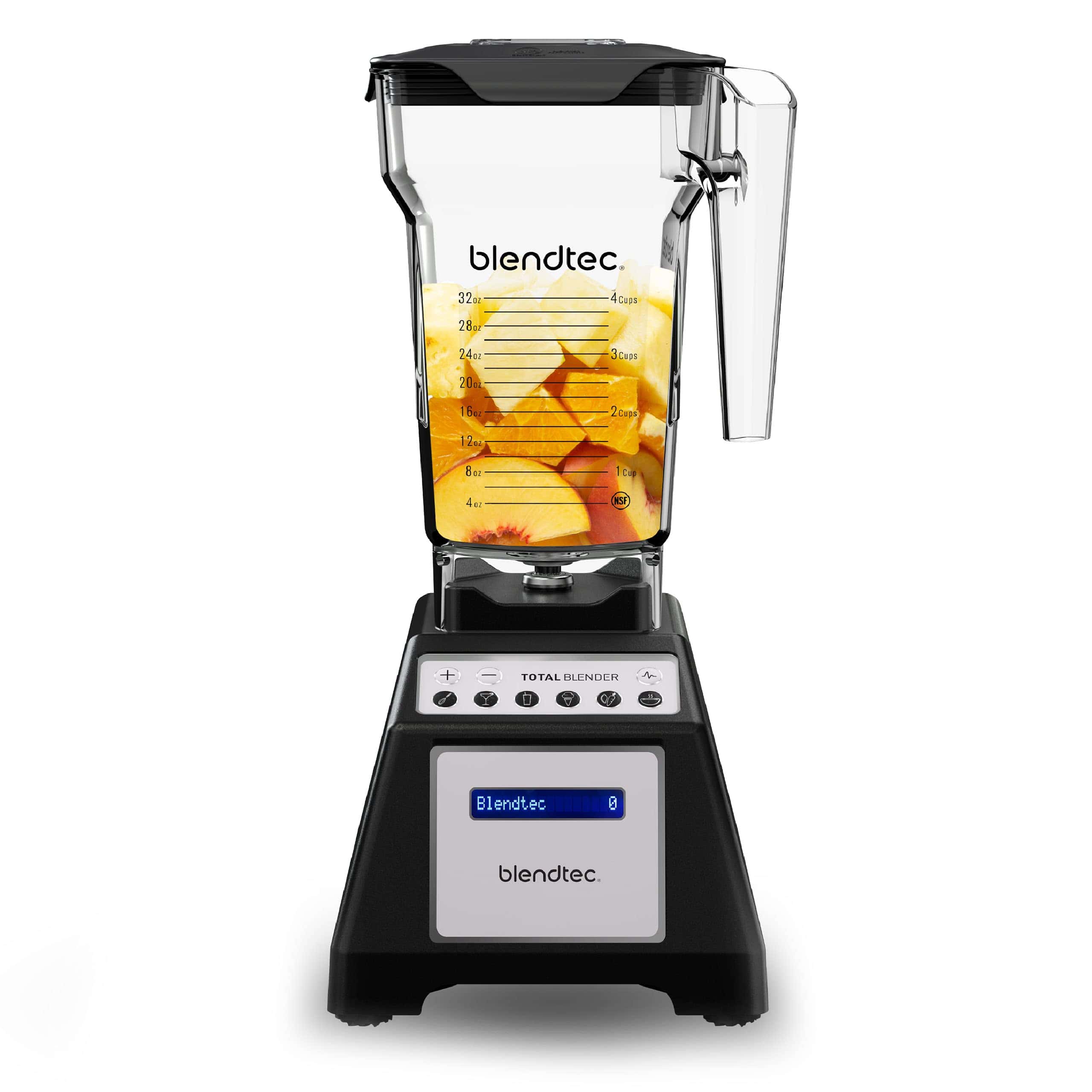 Blendtec Total Blender Classic - Includes FourSide Jar (75 oz) - 10-Speed Professional-Grade Countertop Blender, Black