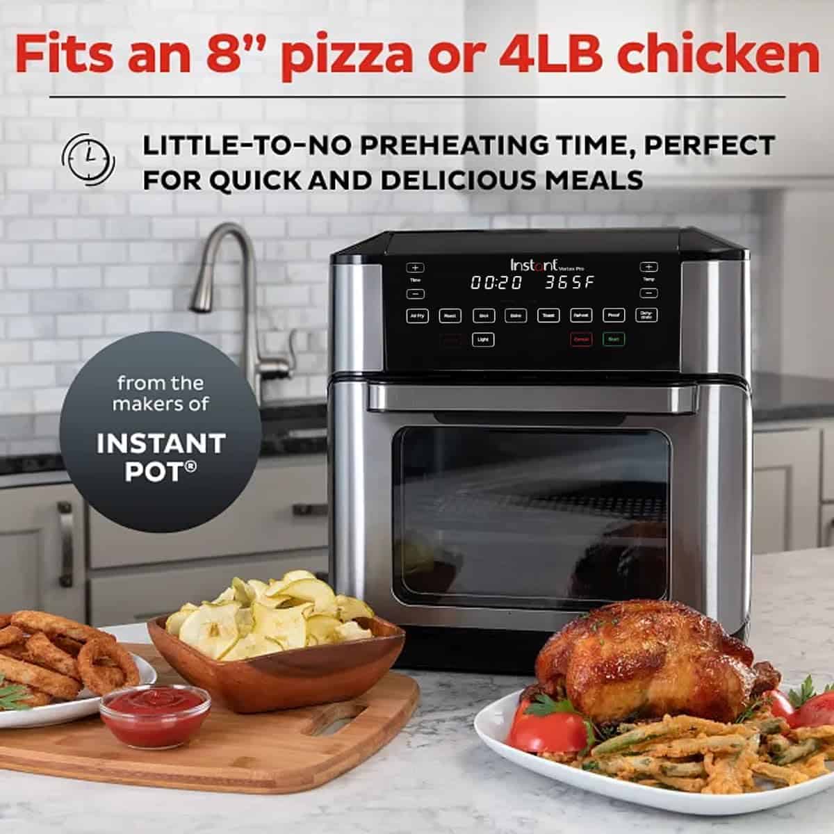 Instant Vortex Pro 10QT ClearCook Air Fryer, Clear Windows, Custom Programming, 9-in-1 Functions