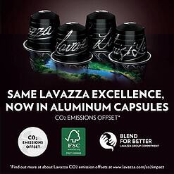 Lavazza Espresso Ristretto Dark Roast Arabica & Robusta Aluminum Capsules Compatible with Nespresso Original Machines (Pack of 60)