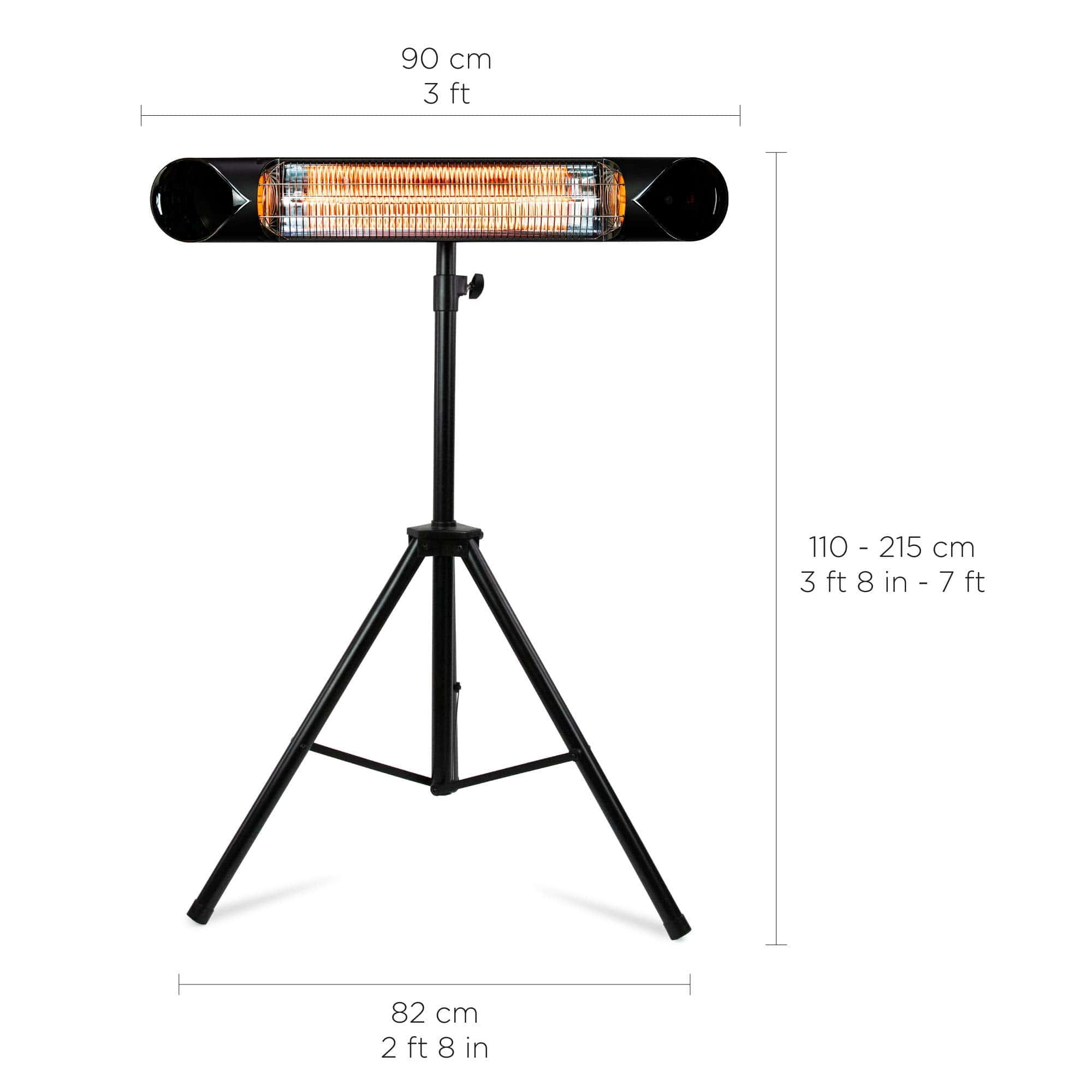 Briza Infrared Electric Patio Heater, Indoor/Outdoor Heater, Portable Wall/Garage Heater, 1500W