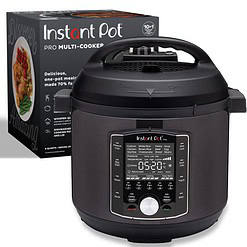 Instant Pot Pro 10-in-1 Pressure Cooker, Slow Cooker, Rice/Grain Cooker, Steamer, Sauté, Black, 6 Quart