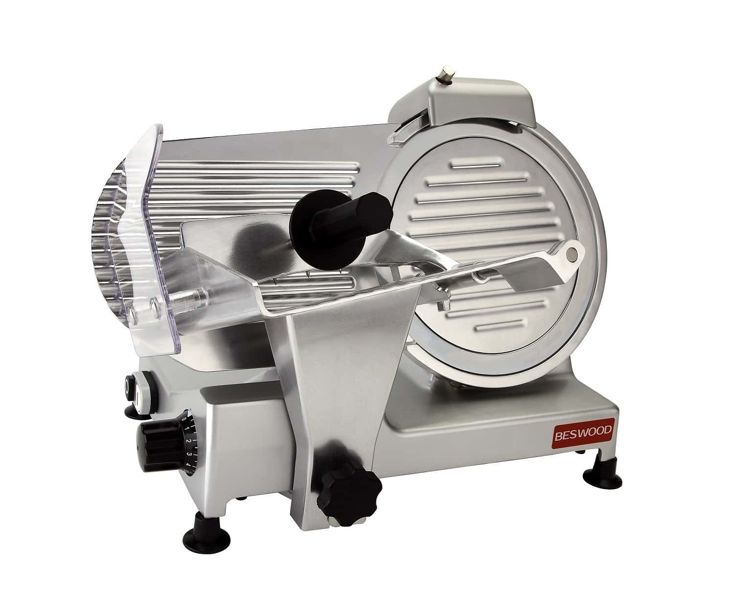 BESWOOD 10" Premium Chromium-plated Steel Blade Electric Deli Meat Cheese Food Slicer Commercial