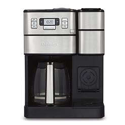 Cuisinart SS-GB1 Coffee Center Grind and Brew Plus, Coffeemaker and Single-Serve Brewer, Black/Silver, 12-Cup Glass