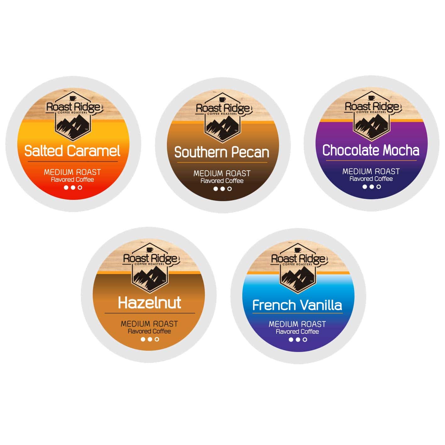 Roast Ridge Single Serve Coffee Pods for Keurig K-Cup Brewers, Variety Pack, 100 Count