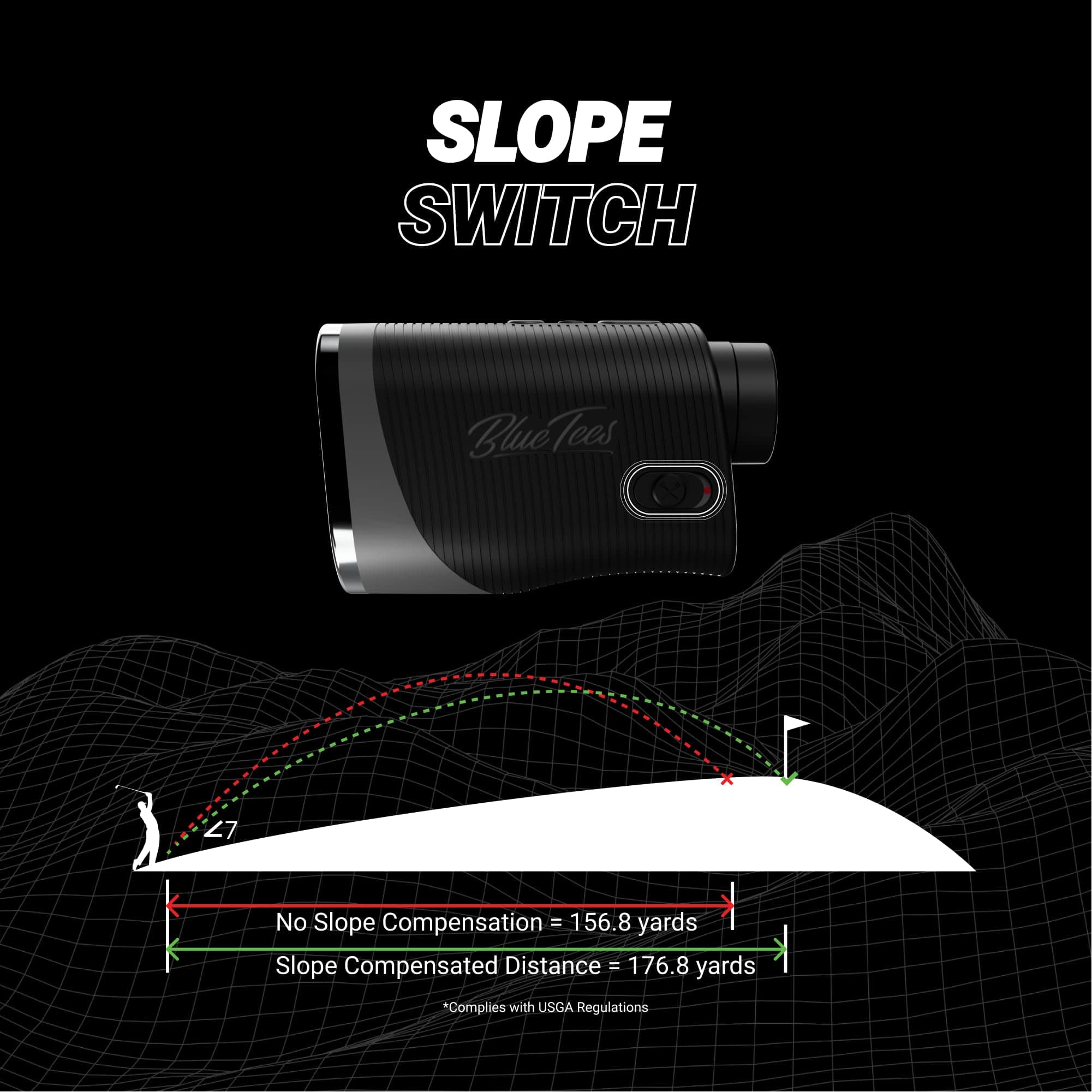 Blue Tees Golf Series 3 Max+ Golf Rangefinder with Slope Switch, Blue