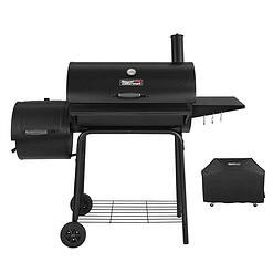 Royal Gourmet CC1830SC Charcoal Grill Offset Smoker with Cover, 811 Square Inches, Black