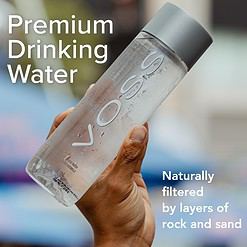 VOSS Premium Still Bottled Natural Water - Pure Drinking Water with Unique & Iconic Bottle Design - 24 Pack