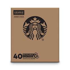 Starbucks K-Cup Coffee Pods - Starbucks Blonde, Medium, Dark Roast & Flavored Coffee - Variety Pack for Keurig Brewers - 1 box (40 pods total)