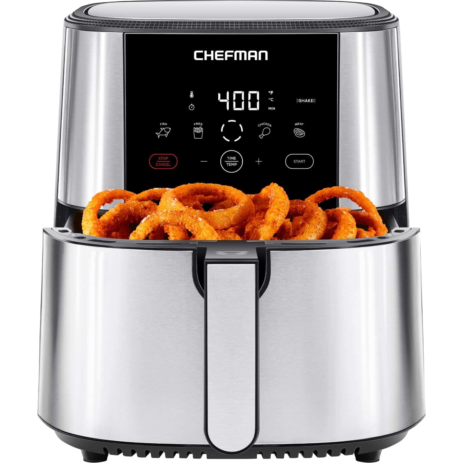 Chefman TurboFry Touch Air Fryer, XL 8-Qt Family Size, Stainless Steel