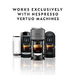Nespresso Vertuo Fortado Decaffeinato, Gran Lungo, Unflavored, 30 Count