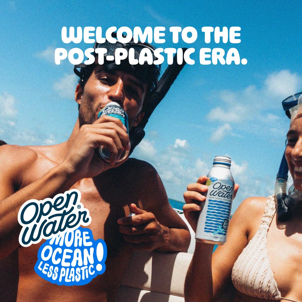 Open Water Sparkling Bottled Water with Electrolytes in 16-oz Aluminum Bottles (6 Cases, 72 bottles - Sparkling) | BPA-free and Eco friendly - Image 5