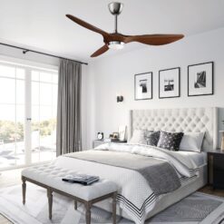 reiga 52 Inch ETL Listed High CFM Quiet DC Motor Smart Ceiling Fans with Lights Remote Control