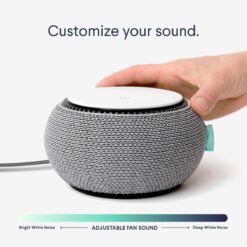 SNOOZ Smart White Noise Machine - Real Fan Inside for Non-Looping White Noise Sounds, Cloud