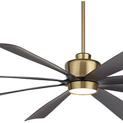 Casa Vieja Casa Grande Brass and Black LED Large Ceiling Fan 72
