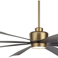 Casa Vieja Casa Grande Brass and Black LED Large Ceiling Fan 72