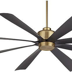 Casa Vieja Casa Grande Brass and Black LED Large Ceiling Fan 72