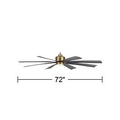 Casa Vieja Casa Grande Brass and Black LED Large Ceiling Fan 72
