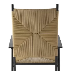 Better Homes & Gardens Ventura Outdoor Steel Rocking Chair, Natural Rush Weave