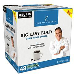 Emeril Big Easy Bold Single-Serve Keurig K-Cup Pods, Dark Roast Coffee Pods, 48 Count