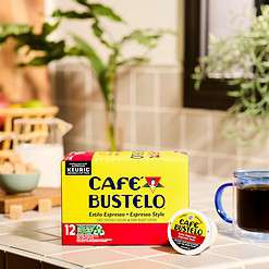 Café Bustelo Espresso Style Dark Roast Coffee, 72 Count Keurig K-Cup Pods