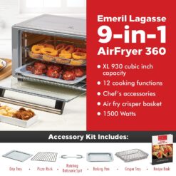 Emeril Lagasse Everyday 360 Stainless Steel Air Fryer, 360° Quick Cook Technology