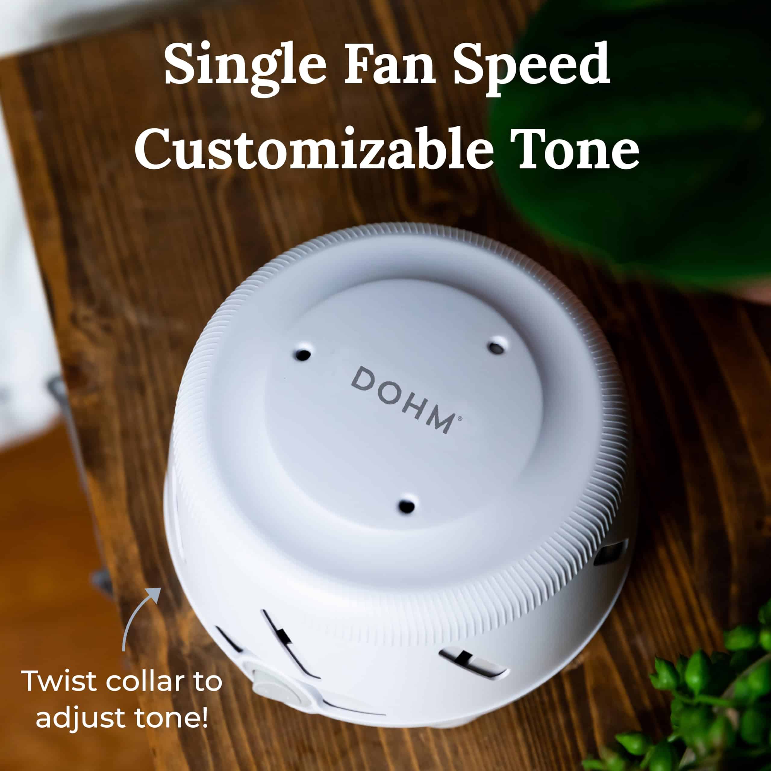 Yogasleep Dohm UNO White Noise Sound Machine (White) With Real Fan Inside for Non-Looping White Noise