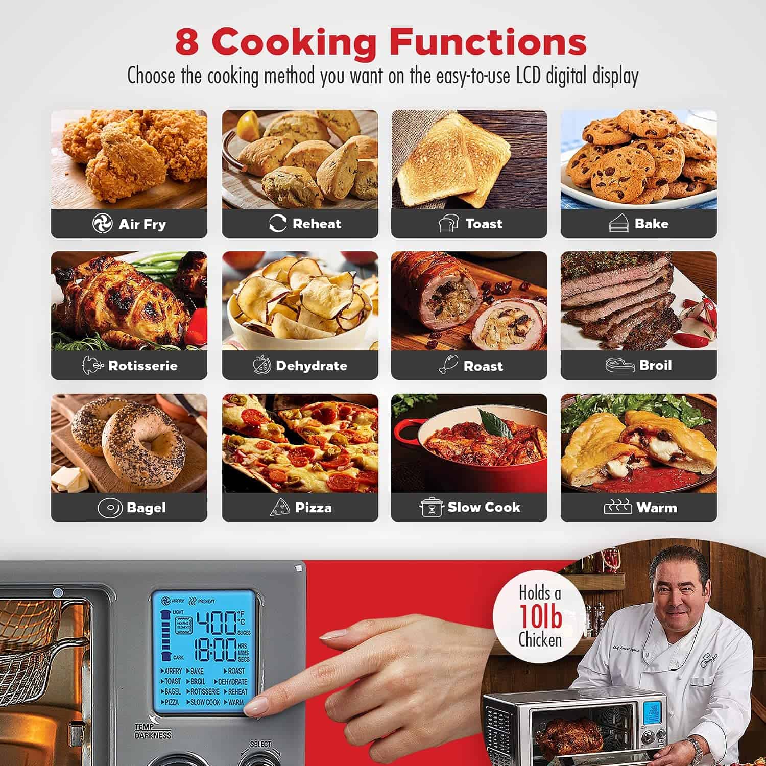 Emeril Lagasse Everyday 360 Stainless Steel Air Fryer, 360° Quick Cook Technology