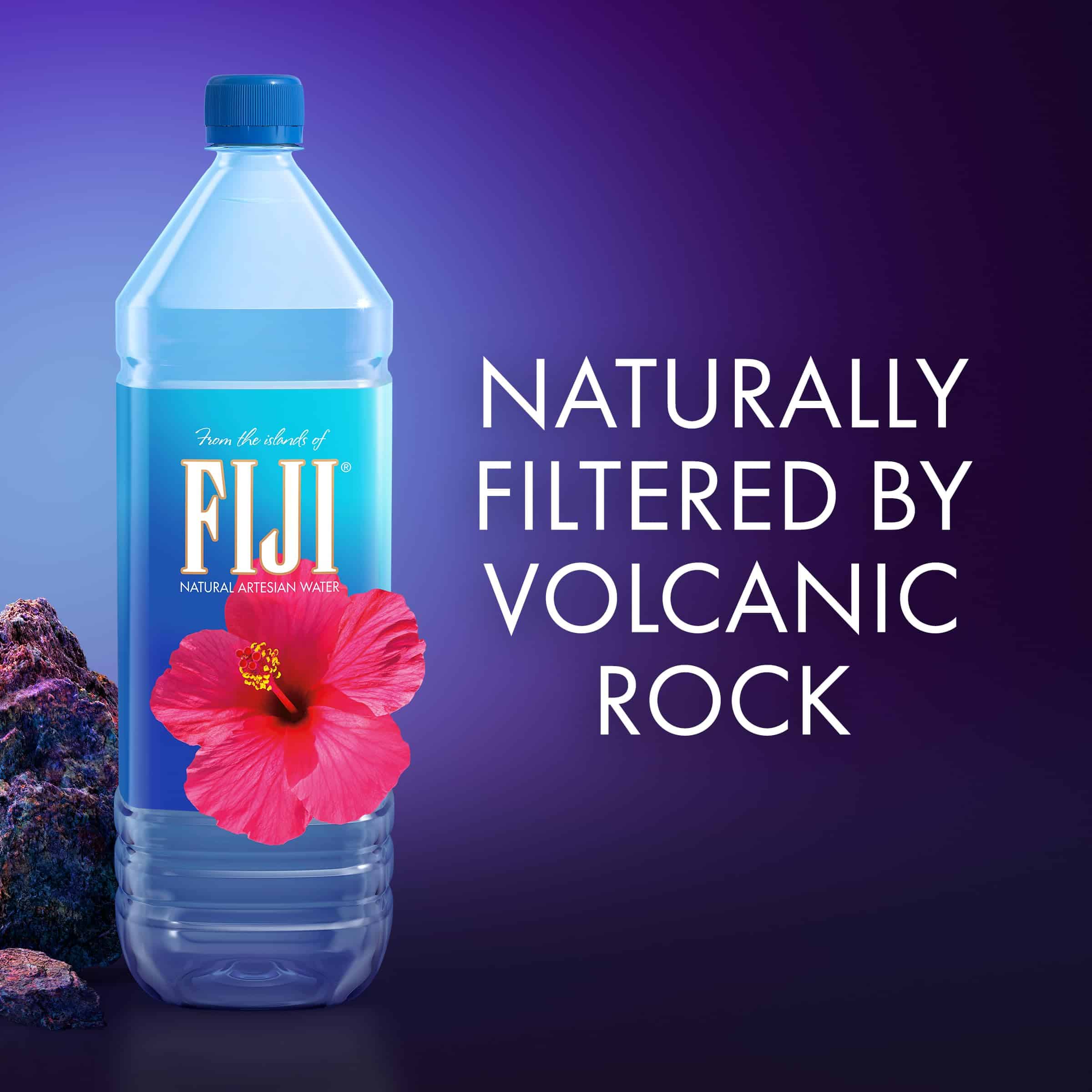 FIJI Natural Artesian Bottled Water 1.5 Liters / 50.7 Fl Ounce (Pack of 12) - Natural Electrolytes
