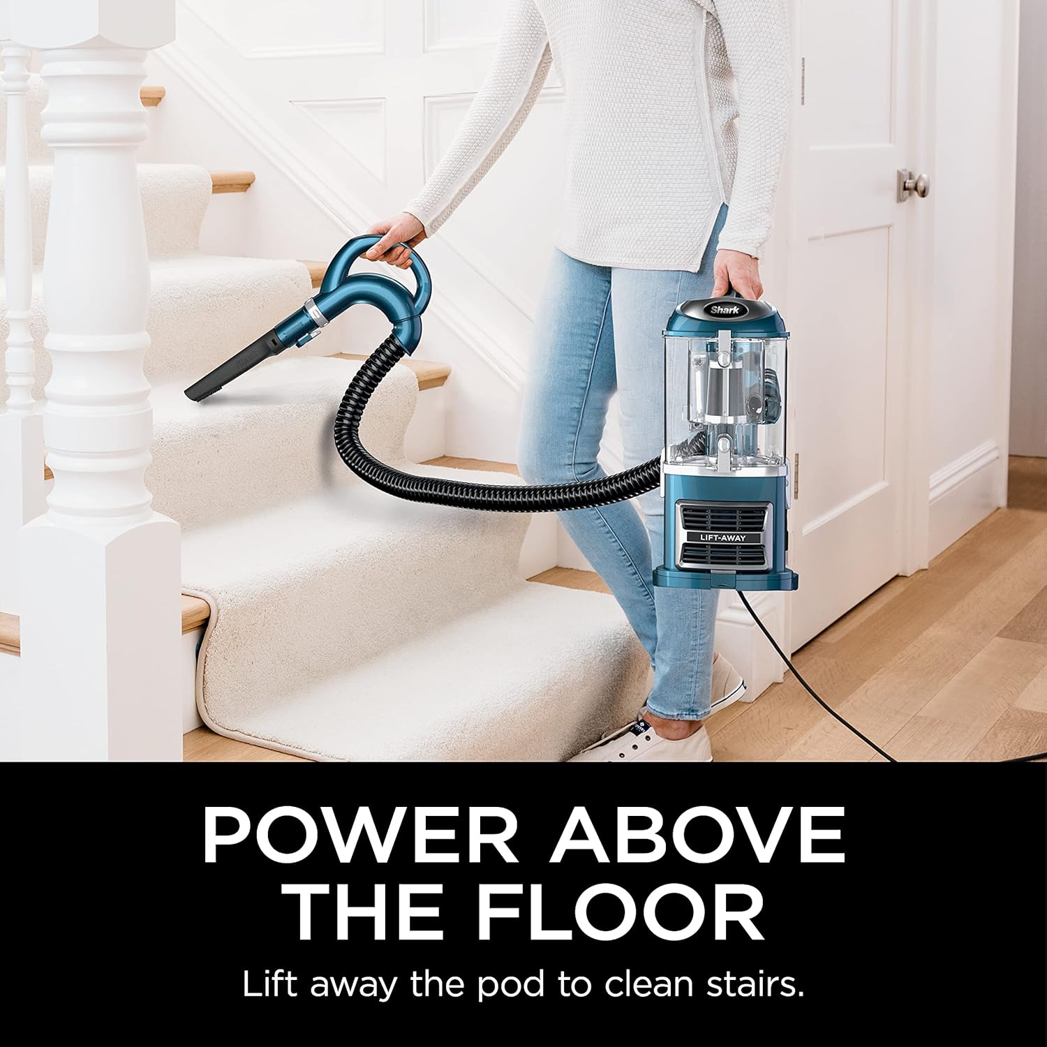 Shark ZU503AMZ Navigator Lift-Away Upright Vacuum with Self-Cleaning Brushroll, Perfect for Pets & Multi-Surface, Teal - Image 2