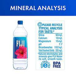 FIJI Natural Artesian Bottled Water 1.5 Liters / 50.7 Fl Ounce (Pack of 12) - Natural Electrolytes
