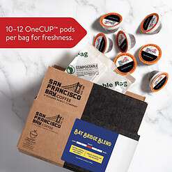 San Francisco Bay Compostable Coffee Pods – Bay Bridge Blend (80 Ct) K Cup Compatible, Medium Roast