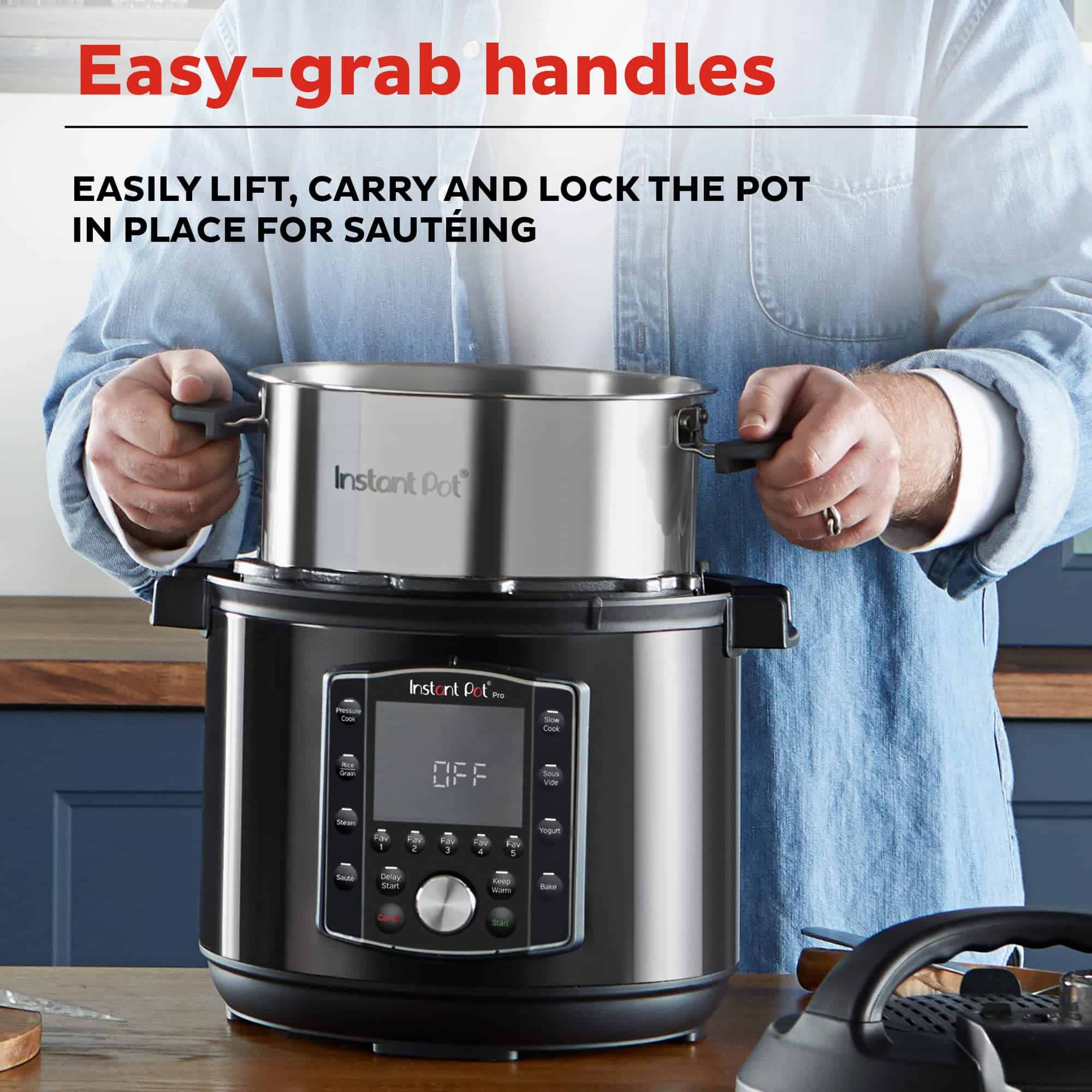 Instant Pot Pro 10-in-1 Pressure Cooker, Slow Cooker, Rice/Grain Cooker, Steamer, Sauté, Black, 6 Quart