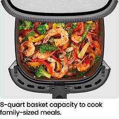 Chefman TurboFry Touch Air Fryer, XL 8-Qt Family Size, Stainless Steel