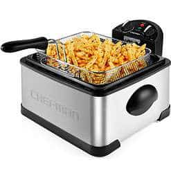 Chefman 4.5 Liter Deep Fryer w/Basket Strainer, XL Jumbo Size, Adjustable Temperature & Timer, Stainless Steel