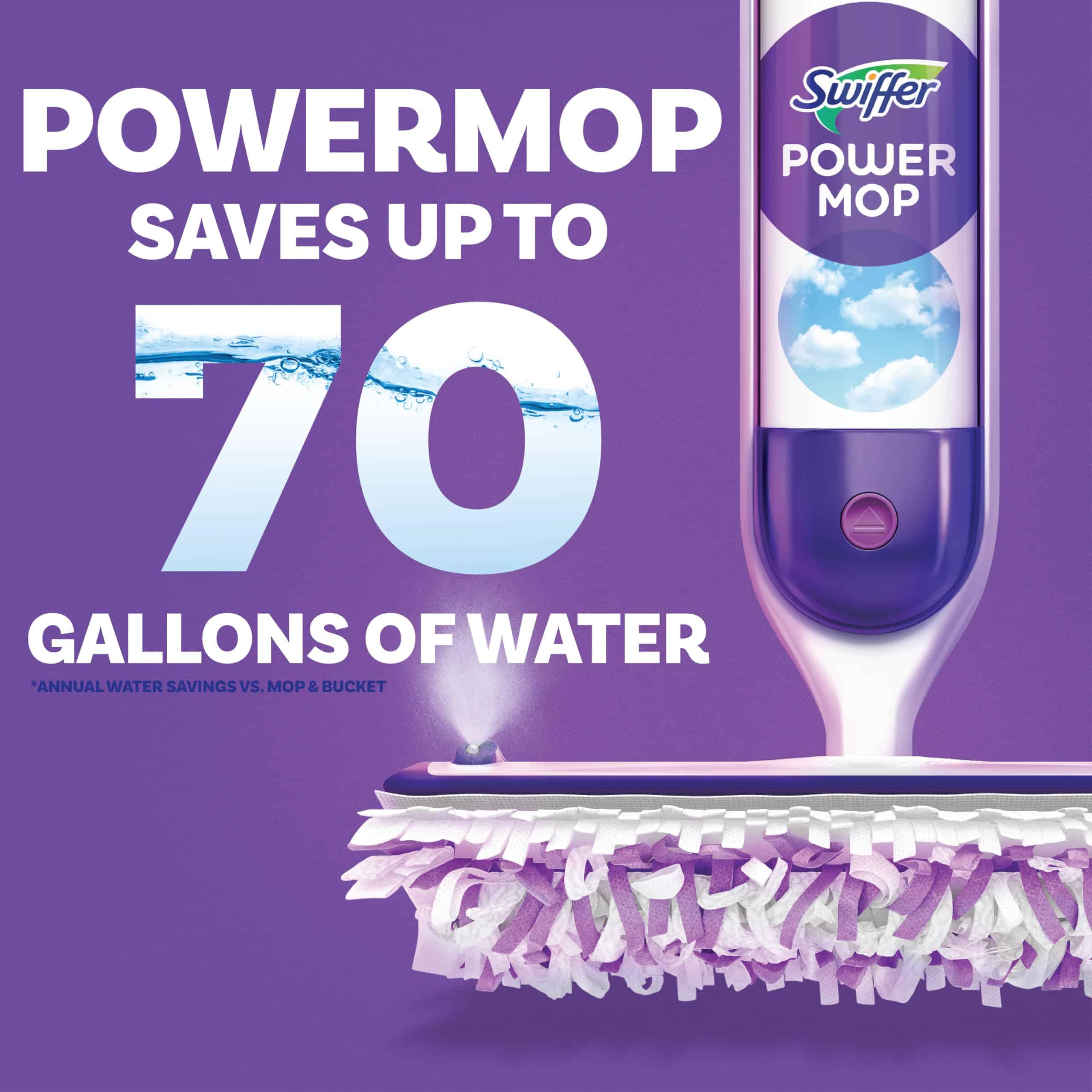 Swiffer PowerMop Multi-Surface Mop Kit for Floor Cleaning, Fresh Scent, Mopping Kit Includes PowerMop