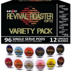 InfuSio 96 Count Coffee Variety Pack (12 amazing blends), Single Serve Coffee Pods for Keurig K Cup Brewers