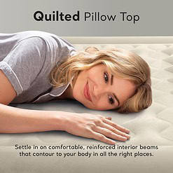 Intex Dura-Beam Deluxe Ultra Plush Air Mattress – 18in Bed Height – 600lb Weight Capacity – Queen Size