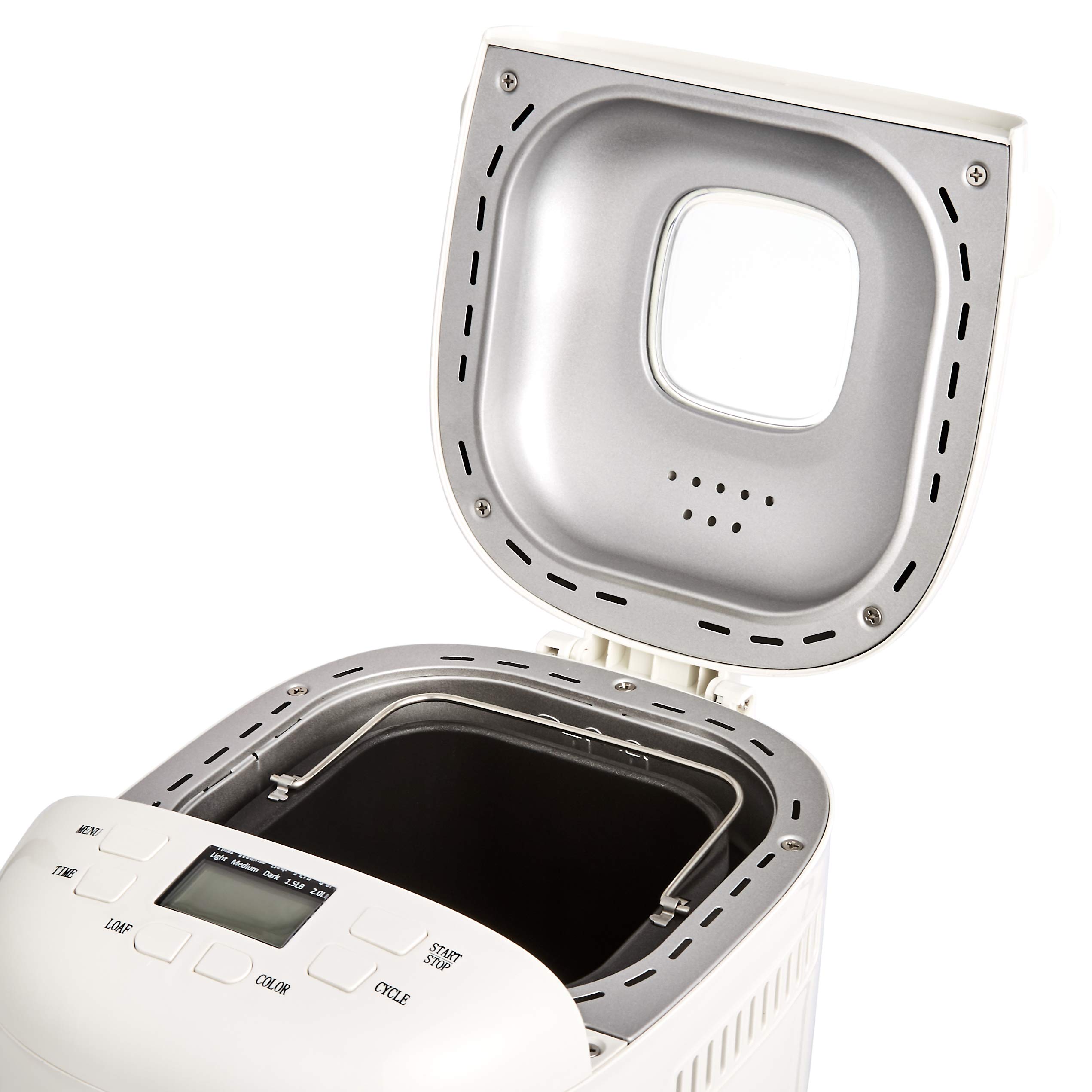 Amazon Basics Bread Maker, 2 Pound Non-Stick Bread Making Machine, White