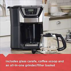 BLACK+DECKER CM5000B 12-Cup Mill and Brew Coffe Maker
