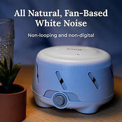 Yogasleep Dohm UNO White Noise Sound Machine (White) With Real Fan Inside for Non-Looping White Noise
