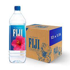 FIJI Natural Artesian Bottled Water 1.5 Liters / 50.7 Fl Ounce (Pack of 12) - Natural Electrolytes