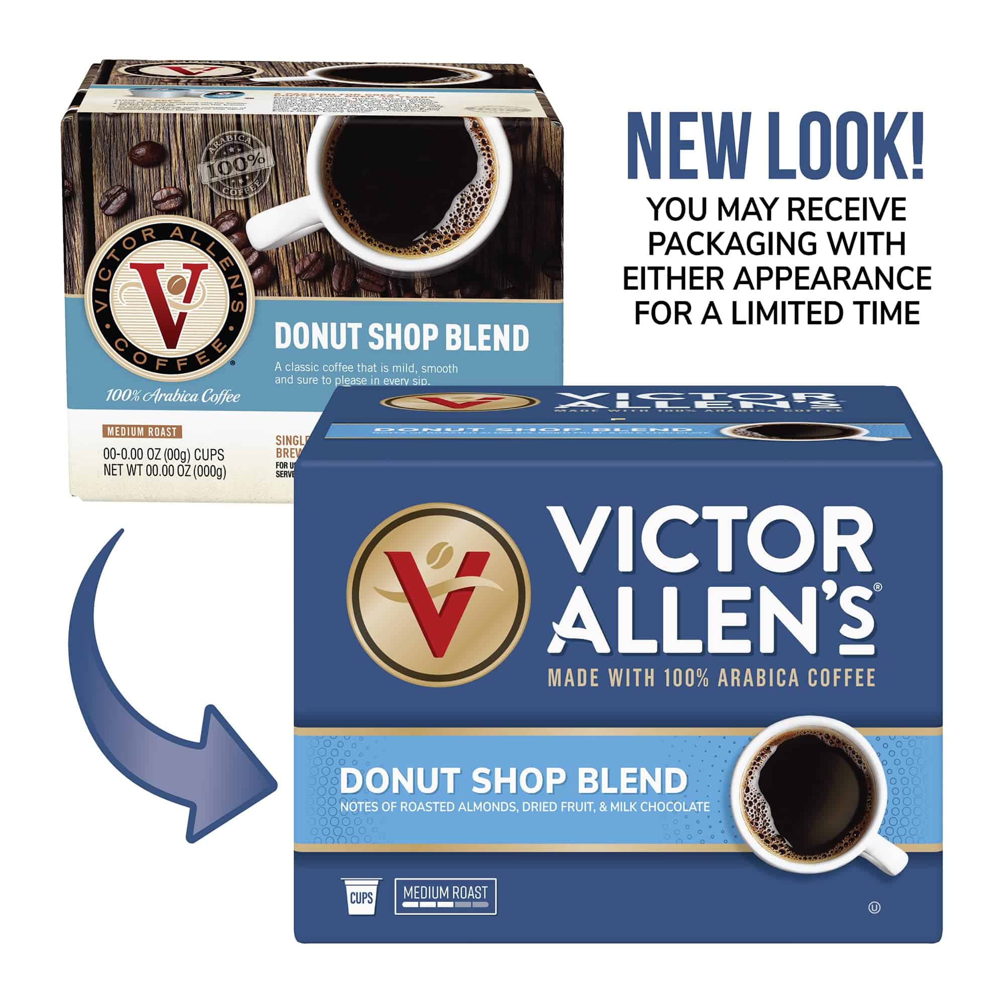 Victor Allen's Coffee Donut Shop Blend, Medium Roast, 120 Count, Single Serve Coffee Pods for Keurig K-Cup Brewers