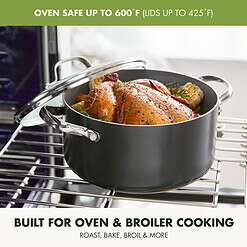GreenPan Valencia Pro Hard Anodized 11 Piece Cookware Pots and Pans Set, Dishwasher & Oven Safe, Gray