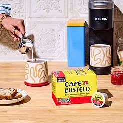 Café Bustelo Espresso Style Dark Roast Coffee, 72 Count Keurig K-Cup Pods
