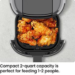 CHEFMAN 2 Qt Mini Air Fryer – Digital Space-Saving Compact Air Fryer, Grey