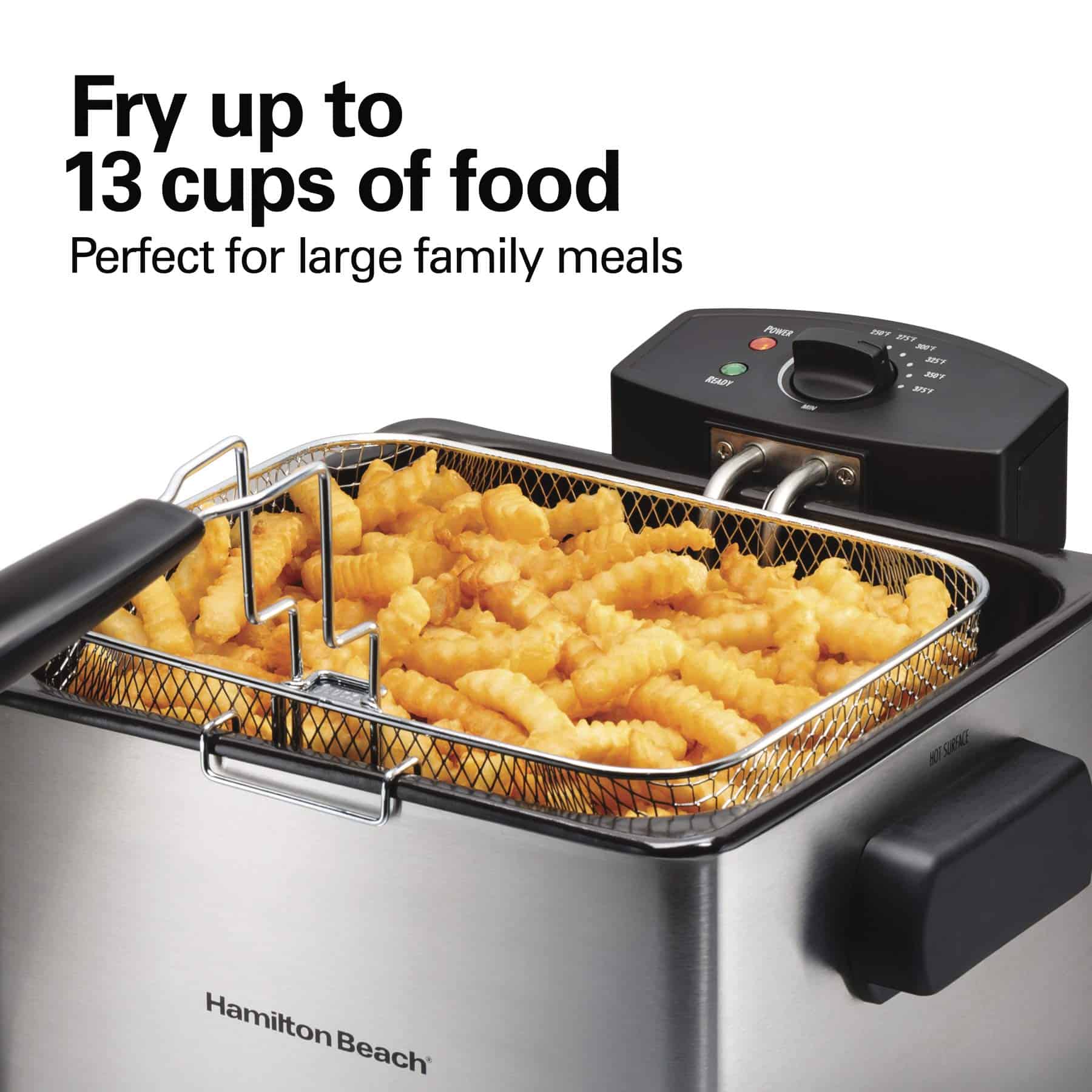 Hamilton Beach 35042 Professional Style Electric Deep Fryer, 1800 Watts, 21 Cups / 5 Liters Oil Capacity, Stainless Steel